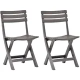 vidaXL Gartenstuhl 44 x 41 x 78 cm mocca klappbar 2 St.