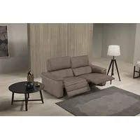 Egoitaliano 2,5-Sitzer EGOITALIANO "Capucine Breite 200cm, hoher Sitzkomfort", braun (mud), B:200cm H:99cm T:97cm, Sofas, wahlweise mit elektrisch oder manuell verstellbarer Relaxfunktion