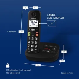 Panasonic KX-TGU130EXB schwarz
