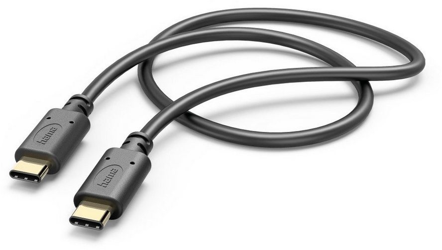 Hama Ladekabel für Smartphones und Tablet, USB C auf USB C, 1,5 m, Schwarz USB-Kabel, USB-C, (150 cm) schwarz