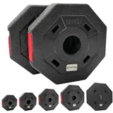 SPORTINATOR® 1 1,25 2 2,5 4 kg Bumper Plates Fitness Gewichtsscheiben Hantelscheiben 2er-Set (1,25 kg schwarz)