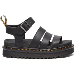 Sandale DR. MARTENS "Blaire", Damen, Gr. 43, schwarz, Leder, modisch, Schuhe, Plateausandale, Riemchensandale, mit Anziehlasche