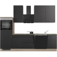Flex-Well Küchenzeile Capri 280 cm schwarz