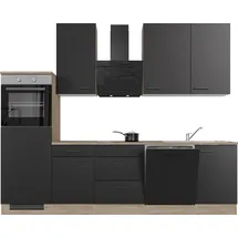 Flex-Well Küchenzeile Capri 280 cm schwarz