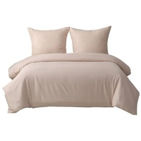 Bettwäsche Bettwäsche-Set Bettbezug mit Kissenbezug Einfarbig Weich Premium, OKWISH, 1 Stück 240x220 cm mit 2 Kopfkissenbezug 80x80 cm rosa 240 cm x 220 cm