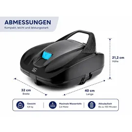 Coil Poolroboter schwarz bis zu 85 m2