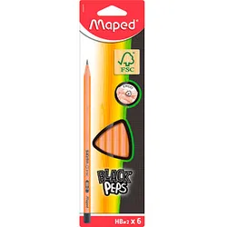 maped BLACK'PEPS Bleistifte HB naturbelassen, 6 St.