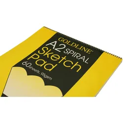 Clairefontaine Goldline Sketch Spiralblock, 120 Blatt A2 95g - GSSPA2Z