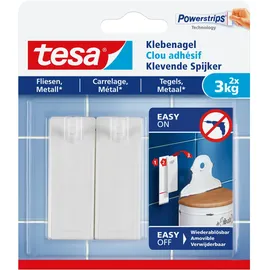Tesa Klebenagel Fliesen&Metall 3 kg Haltekraft 2 Stück