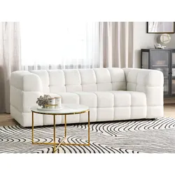 3-Sitzer Sofa Bouclé cremeweiß MULLOLA