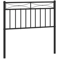 VidaXL Kopfteil Metall Schwarz 90 cm