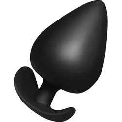 Dildo mit innenliegender Kugel aus Silikon, 11 cm, schwarz