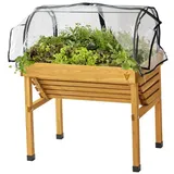 Veg Trug VegTrug Hochbeet Wall Hugger S 0,75 mit Rahmen & PVC Cover, FSC 100% zertifiziertes Holz Natur