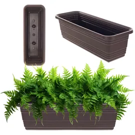 Kadax Blumenkasten 50 x 11,5 x 14,5 cm Braun