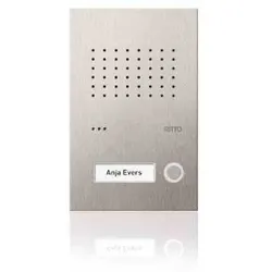 Ritto Acero pur Edelstahl-Türstation Audio, 1 WE, 1 Klingeltaste