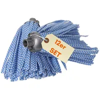 GarPet 12x Wischmopp Ersatz Kopf Set Ersatzmop Wischmop Bodenwischer