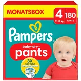 Pampers Windeln Pants Größe 4 (9-15kg) Baby-Dry Maxi mit Stop- und Schutz Täschchen, 180