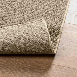 vidaXL Teppich ZIZUR Beige 80x200 cm Jute-Optik Indoor und Outdoor