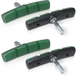 XLC Unisex – Erwachsene Bremsschuhe V-Brake BS-V11 4er Set 72 mm, Schwarz, grün