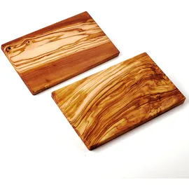 dasolivenholzbrett 2er Set Frühstücksbrett rechteckig 25cm