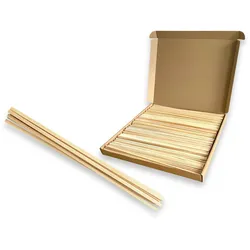 PINI 500x Holzstäbchen vierkant 300x4x4 mm Zuckerwattestäbe Bombon-Stäbchen Stäbchen für Zuckerwatte Basteln und Haushalt