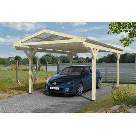 SKANHOLZ Carport Westerwald 3,62 x 6,48 m unbehandelt inkl. Pfostenanker