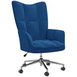 vidaXL Relaxsessel Blau Samt