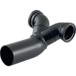 Geberit Pe Doppelanschlussbogen 367485161 DN 100/90/90, 90Grad, PE-HD, horizontale Montage, gekröpft