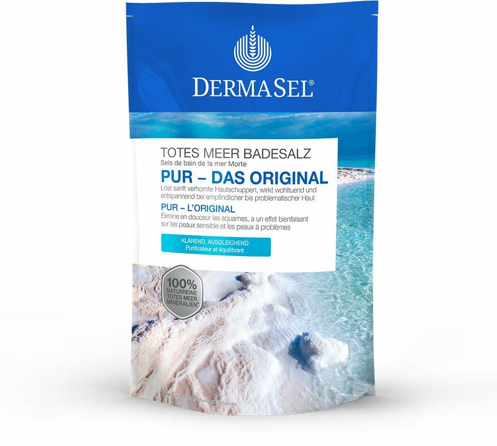 DERMASEL® Sels de bain de la mer Morte Pur 500 g sel de bain