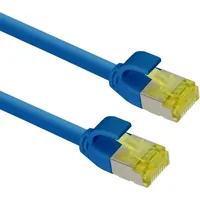 Helos Ultra Slim Patch-Kabel SFTP, Cat 6A blau 10,0m