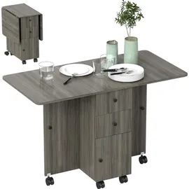 Homcom Küchentisch 120 x 60 x 76,5 cm dunkelgrau