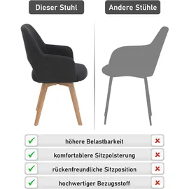 Hela 4-Fußstuhl HELA Polyester grau 2er Set