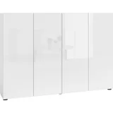 Schuhschrank INOSIGN "Mister", weiß, B:160cm H:115cm T:34cm, FSC-zertifizierter Holzwerkstoff, Schränke, Breite 160 cm, 4 Türen, Hochglanz Lackierung, Topseller