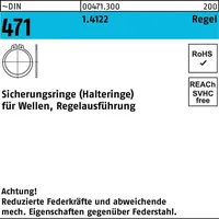 Reyher Sicherungsring DIN 471 58x 2 1.4122 Regelausf. 1 Stück