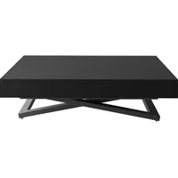 WFL GROUP Couchtisch Höhenverstellbar und Ausziehbar Cavetta U -