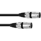 Omnitronic XLR Adapterkabel 1x XLR-Stecker 3 polig - 1x XLR-Stecker 3 polig 0,20m (3022075A)