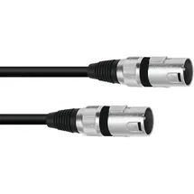 Omnitronic XLR Adapterkabel 1x XLR-Stecker 3 polig - 1x XLR-Stecker 3 polig 0,20m (3022075A)