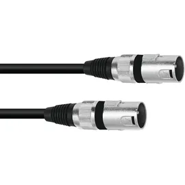 Omnitronic XLR Adapterkabel 1x XLR-Stecker 3 polig - 1x XLR-Stecker 3 polig 0,20m (3022075A)