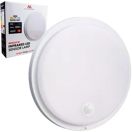Maclean Brackets Außenleuchte LED mit PIR Bewegungsmelder 10 W IP65 1000 lm weiß