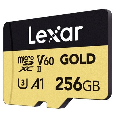 Lexar Gold MicroSDXC, UHS-II, U3, V60 Professional Speicherkarte 256 GB