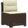 vidaXL 1-Sitzer Garten-Sofa mit Kissen Rattan-Look PP Braun