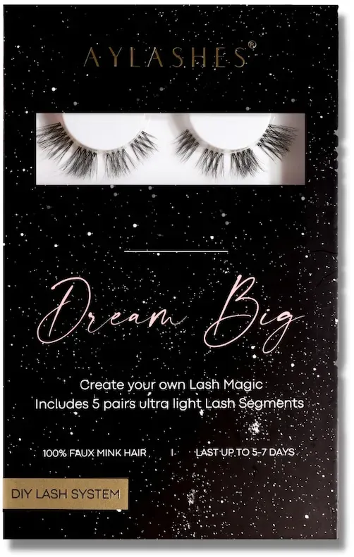 Aylashes DREAM BIG MAXI BOX - SCHWARZ Künstliche Wimpern   10mm-15mm