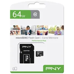 PNY Performance Plus - Flash-Speicherkarte - 64 GB