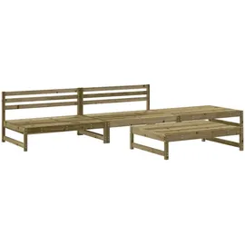 vidaXL Kiefernholz Loungeset 4-tlg. braun