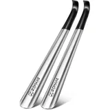 ZOMAKE Schuhlöffel Schuhlöffel Metall Lang 42cm Schuhanzieher Edelstahl Set 2er Stabil bunt
