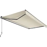 Tectake Gelenkarmmarkise Ornella Verschiedene Größen Uv Beständig und Wasserabweisend 300 x 250 cm 250 x 300 x 41 cm Beige
