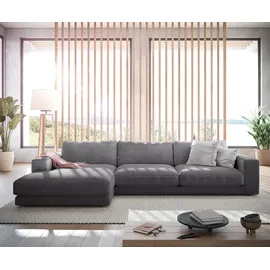 DeLife Ecksofa Cubico 350x190 cm Cord Anthrazit Recamiere links