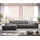 DeLife Ecksofa Cubico 350x190 cm Cord Anthrazit Recamiere links
