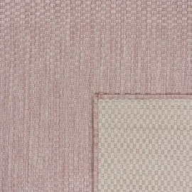 KADIMA DESIGN FLACHWEBTEPPICH, einfarbig, aus Polypropylen, Rosa 80 x 150 cm