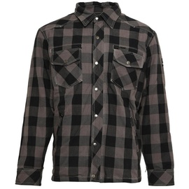Bores Lumberjack Jacken-Hemd schwarz / grau Herren M